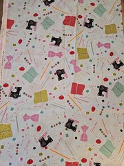 VINTAGE SEWING MACHINES BLUE “I LOVE SEWING” COTTON FABRIC