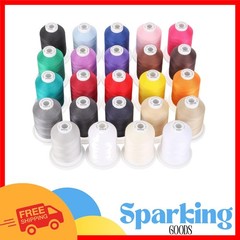 Multi-Purpose 100% Cotton Thread – 600M Spools in 24 Vibrant Colors for Crafters