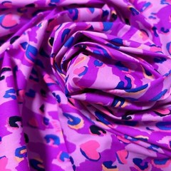 Lilly Pulitzer Cotton Poplin Fabric WILD FUCHSIA SPOTTED IN LOVE 36″ X 57″