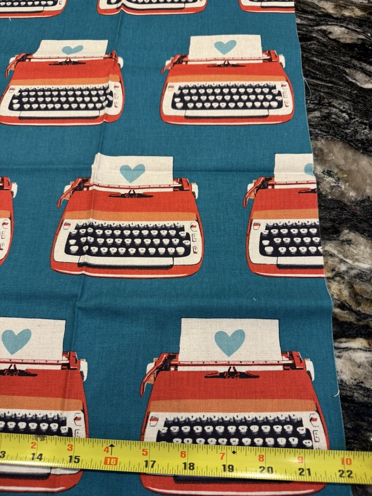 Melody Miller Ruby Star Shining Kokka typewriter linen FQ OOP VHTF