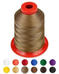 1000 Meters FIVEIZERO Extra Strong Upholstery Thread,Khaki Bonded Nylon Threa…