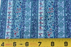 By 1/2 Yd, Vintage, Blue & Turquoise Striped Quilt Cotton, Classic Cottons, N316