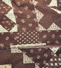 “Noon and Night” Brown Vintage Cotton Quilting Fabric by Concord Fabrics