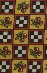 3 Yard.I.P. Fabric Cranston print works Co 2000 /Cotton U.S.A Checkeret/Cherries