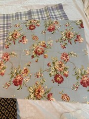 VTG Lot of 9 shades of blue + purple print designs fabrics remnants quality new