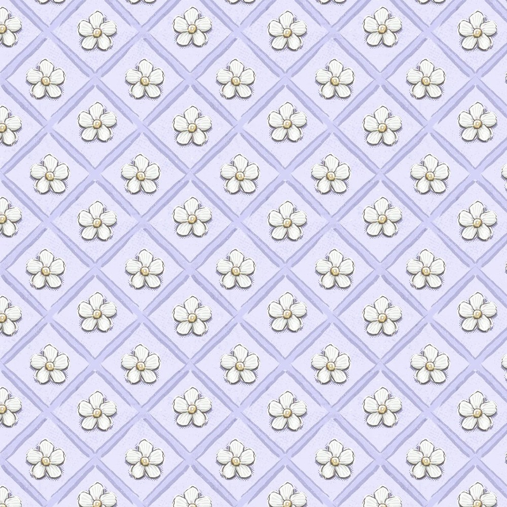 LUMIN – White Owl Textiles – Sweet Honey Bee by Chad Barrett – Floral Grid –