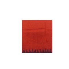 Vintage Red 100% Pure Silk Handloom Sari Remnant 5YD Craft Fabric Silk Scrap
