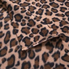 Leopard Print Fleece Fabric 58″ Wide Animal Print Fleece Yard Tan Brown