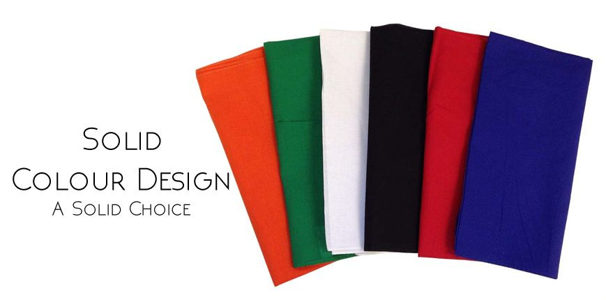 Solid Bandana 22″ x 22″ 100% Cotton – Wide Selection