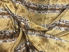 Snake Print Charmers Satin Fabric 60” Width Sold By The Yard
