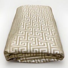 3.7 Yards Reversible Greek Key Upholstery Fabric Beige Tan Geometric 58 Wide