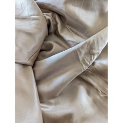 Vtg 90s Antique Satin 5 Yards 180×48″ Taupe Slub Texture Reversible Upholstery
