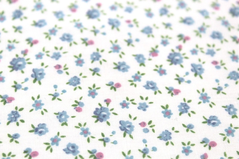 1930s Reproduction Fabric Cotton Quilt BLUE Hues Floral & More 42×1/2 yd–CHOICE