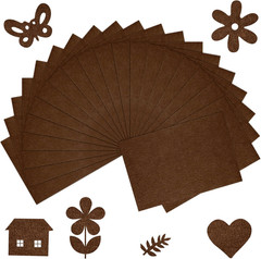 20 Pcs Brown Felt Fabric Sheet 8″ x 12″ Assorted Color Felt Fabric Sheets ..