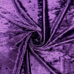 Samantha PURPLE Polyester Stretch Crushed Velvet Fabric by the Yard for Bows, T