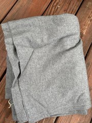 Pendleton 100% Pure Virgin Wool Gray Fabric Remant 60”x 108” y-005-016 NEW