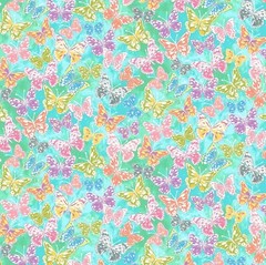 Michael Miller Summer Rhythm Butterfly Cotton Fabric on Multi BTY 36″ x 44″