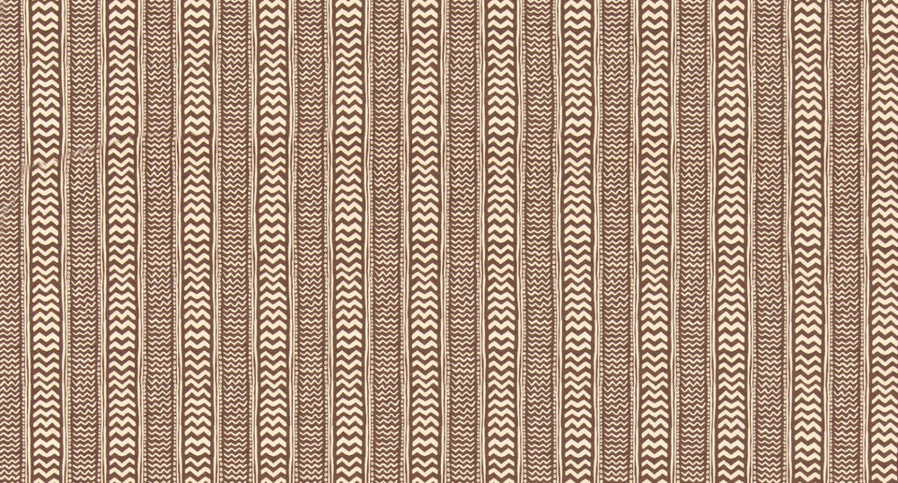 GP & J Baker Geometric Stripe Cotton Print Fabric TWEAK COCOA 2.75yd BP11051.290
