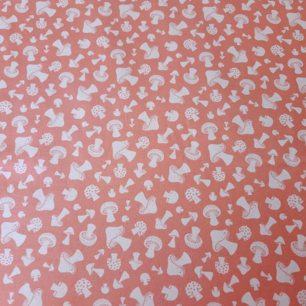 Woodland Hideaway BTY Heather Dutton P&B Textiles Mushrooms Dark Pink
