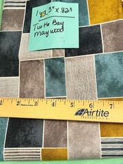 1 Yard x 42” Fabric Material Cotton Turtle Bay Maywood Teal blue Grey Navy