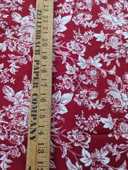 3 Yds Lot Marcus Cotton Quilt Fabrics Faye Burgos Gallery in the Red and Blue
