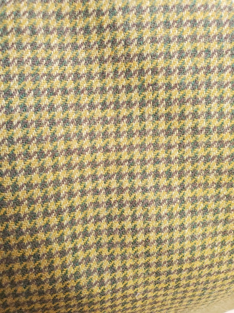 Vintage 100% WOOL Fabric HOUNDSTOOTH
