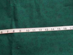 1 yd 100% Cotton Fabric Dark Green with Dark Blue (Black?) Flowers & Stems
