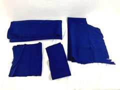 Lot of 4 Navy Blue Garbardine Fabric Remnants for Sewing Crafts 19″-65″