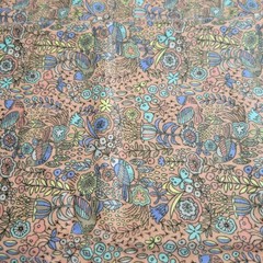 Joann Exclusive Bird Floral Flannel Fabric 44×32″ Peach Nature Boho Print Soft