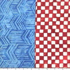 9 Fat Quarters Patriotic #2 Batik Lunn Fabric FQ Pack 100% Cotton Handmade Blue
