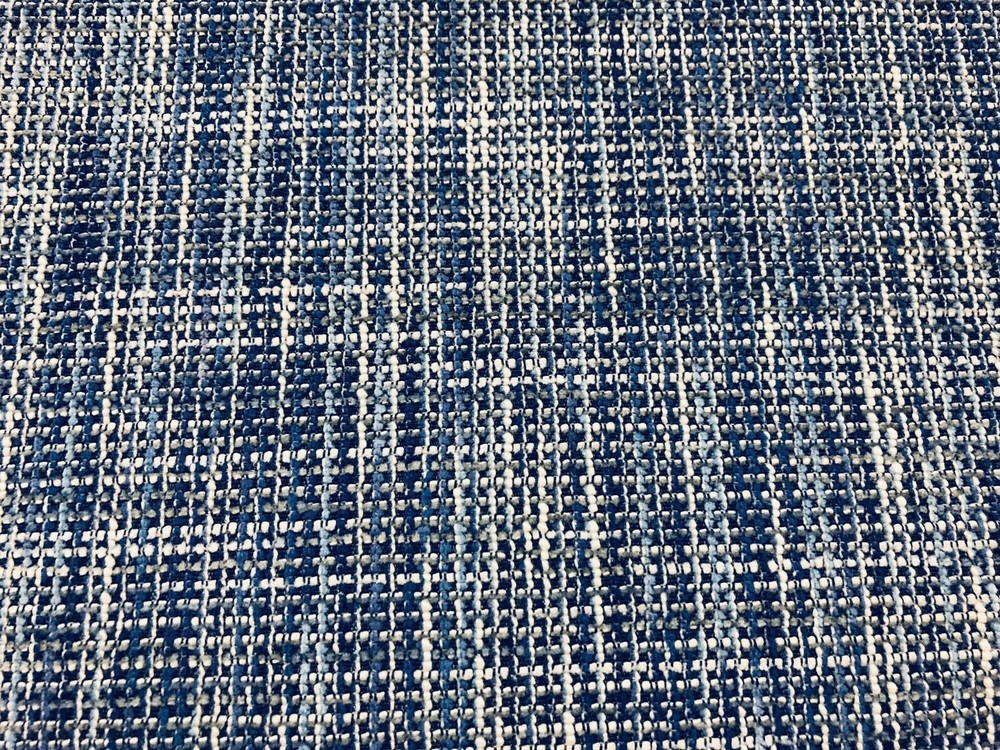Brunschwig & Fils Woven Nubby Upholstery Fabric- Temae Texture / Indigo 6.75 yd