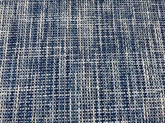 Brunschwig & Fils Woven Nubby Upholstery Fabric- Temae Texture / Indigo 6.75 yd