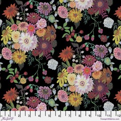 1/2 Yard Fabric – The Night Bouquet – Nocturne by Nathalie Lété for FreeSpirit