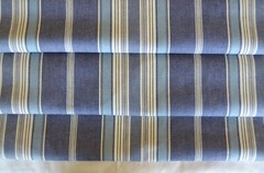 30 + Yards Avail VINTAGE WOVEN TICKING STRIPE, COTTON Medium Weight Blue