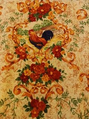 Vintage Fabri-Quilt Provence Rooster Fabric Design 8484 8488 French Country BTY