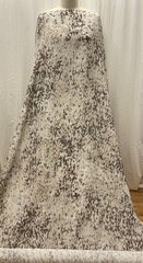 Cotton Rayon Blend Abstract Mottled Print Dark Taupe Cream Fabric By The Yd 56″W