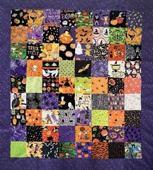 FERN Scrap 11×18″/9×22” HALLOWEEN *Moonlight Manor* Skeleton Ghoul Dance Fabric