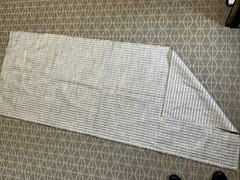 Designer Fabric Remnant Gray/beige 25” X 66” Metallic Thread