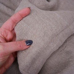 HEAVY Pure 100% LINEN – Natural Fabric 350gsm European flax – WASHED WIDE