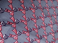 1 yard Patriotic American Flag Bows 4th of July Quilting Cotton Remnant 44″x45″