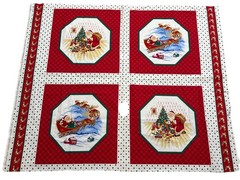 Cranston Print Works Co Christmas Fabric St Nicholas Pillows 4 Panels