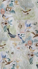 Birds By Rae Richie By the yard by 43 inches cotton print Dear Stella