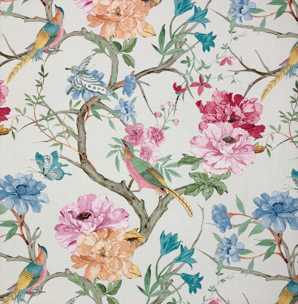 COVINGTON ELIANA GARDEN BIRD FLORAL BUTTERFLY MULTIPURPOSE FABRIC BY YARD 54″W