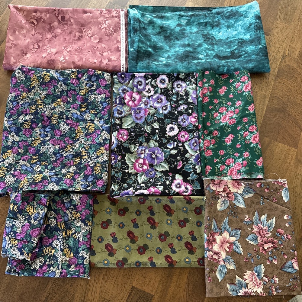 Vintage Quilting Cotton Fabric Lot 1.5 lbs Robert Kaufman Faye Burgos Marcus SSI