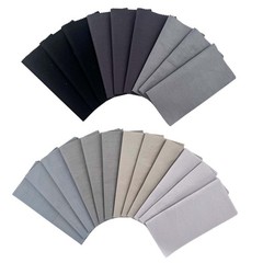 Gray Solid Cotton Fabric Charm Pack 5″ X 5″ Precut Quilt Squares, 42 Pcs (7 Shad