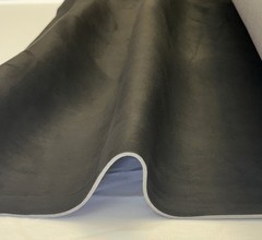 Foam backed faux suede headliner repair fabric-Black- BY THE YARD