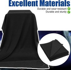 Hariendny Speaker Fabric Black Speaker Grill Cloth 67″x20″ Tulle Subwoofer Stere