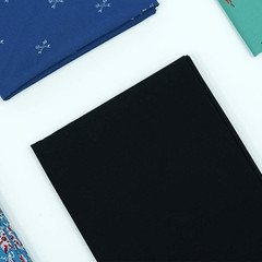 -Black 100% Cotton Fabric by the Yard for Sewing DIY Crafting Fashion Design Was