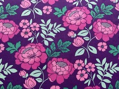 Fabric Cotton Purple Flower 42”x 35” By Jo Ann 211