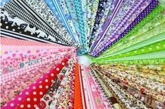 60 Pcs 4″ x 4″(10cm x 10cm) Assorted Craft Fabric Bundle Squares Patchwork Fa.